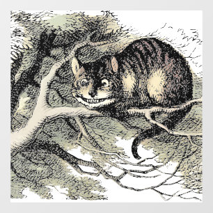 Vinilos Para Cristales Gato de Cheshire Alice en el país de las maravilla