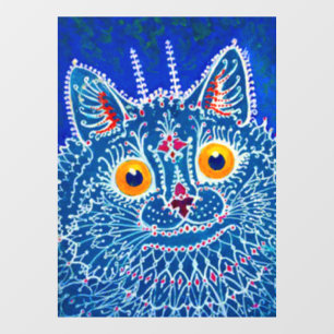 Vinilos Para Cristales Gato gótico azul