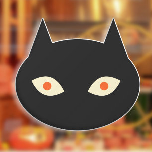 Vinilos Para Cristales Gato negro de Halloween