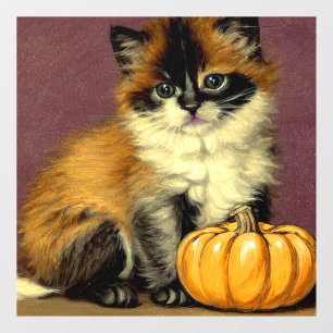 Vinilos Para Cristales Gato Vintage Ragdoll Halloween
