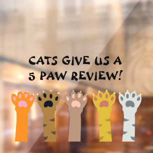 Vinilos Para Cristales Gatos de Tienda de Mascotas Revisión de Cinco Pata