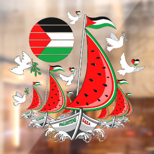 Vinilos Para Cristales Gaza: Barcos de la Flotilla de Sumuda por la Liber