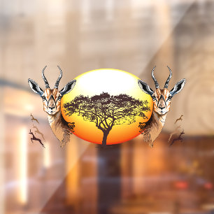 Vinilos Para Cristales Gazelle Animal salvaje Antelope africano