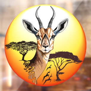Vinilos Para Cristales Gazelle Animal salvaje Antelope africano