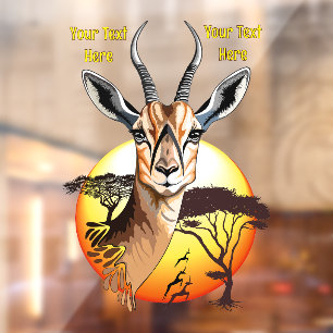 Vinilos Para Cristales Gazelle Animal salvaje Antelope africano