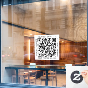 Vinilos Para Cristales Generador de código QR simple moderno negro y blan