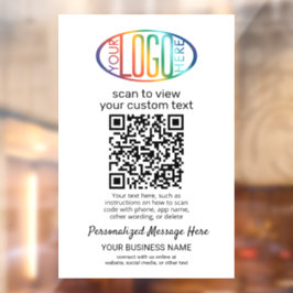 Vinilos Para Cristales Generador de código QR y logotipo comercial Modern