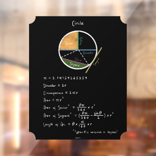 Vinilos Para Cristales Geometría de un panel de referencia de matemáticas