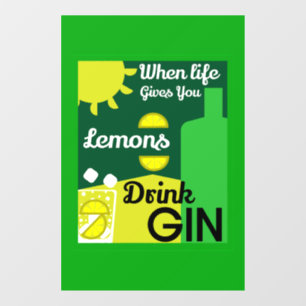 Vinilos Para Cristales Gin Drinkers   Love Gin   Decoración del hogar   B