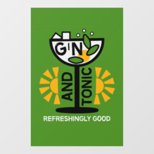 Vinilos Para Cristales Gin Y Tonic Drinkers Art