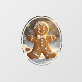 Vinilos Para Cristales Gingerbread Man Cookies Whimsical Christmas