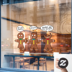 Vinilos Para Cristales Gingerbread My Leg Lastima Humor