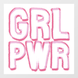Vinilos Para Cristales Girl Power - Lettering
