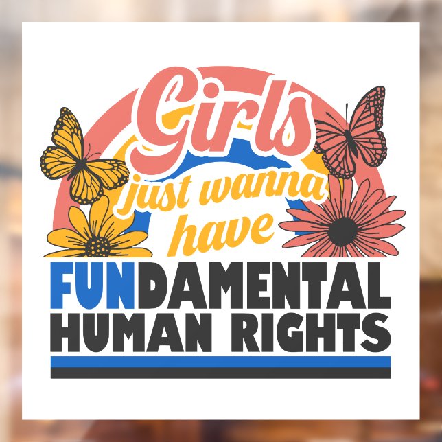 Vinilos Para Cristales Girls Just Wanna Have Fundamental Rights (Hoja 2)