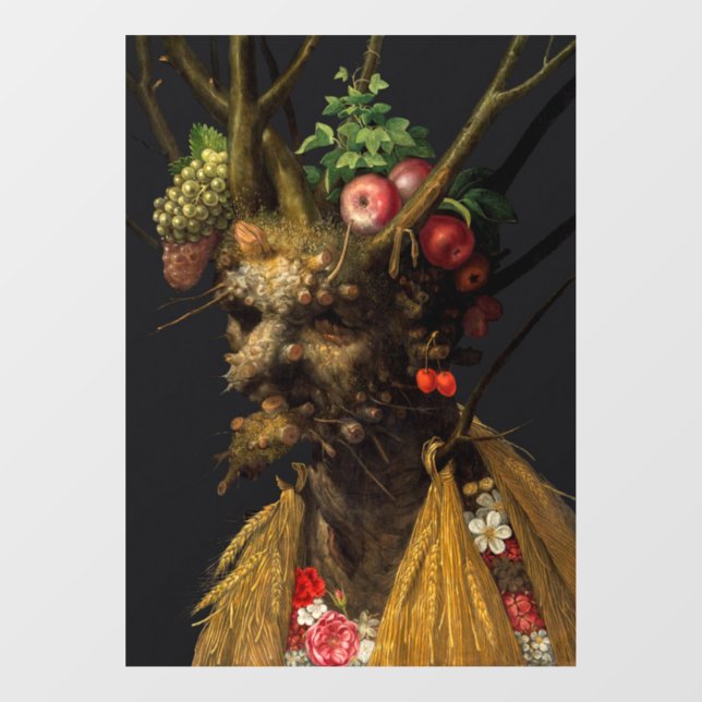 Vinilos Para Cristales Giuseppe Arcimboldo - Cuatro estaciones en una sol (Hoja)