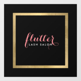 Vinilos Para Cristales Glam Negro Salón Rosa, Boutique