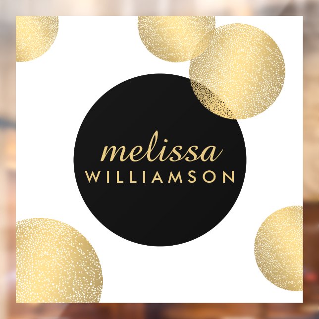 Vinilos Para Cristales Glamour y Belleza Negro y Dorado (Hoja 2)