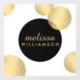 Vinilos Para Cristales Glamour y Belleza Negros y Dorados