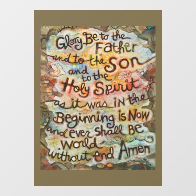 Vinilos Para Cristales Glory Be Prayer Window Cling (Hoja)