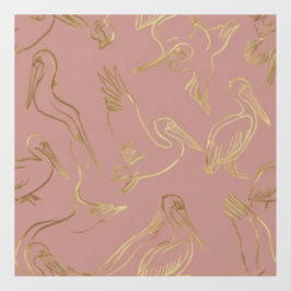 Vinilos Para Cristales Gold Filigree Art Deco | Pelican Rose Quartz