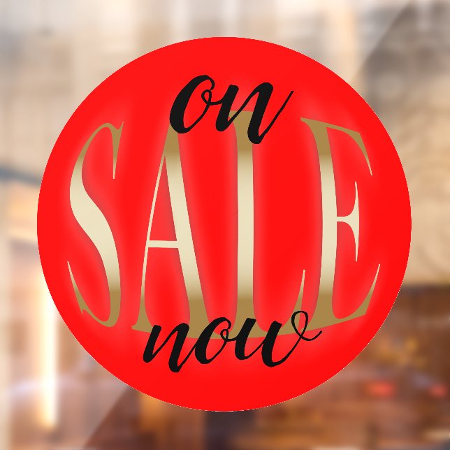 Vinilos Para Cristales Gold Metallic escribe sobre la ronda roja "En VENT (Hoja 2)