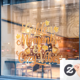 Vinilos Para Cristales Golden Autumn Dreams Cozy Forest Scene