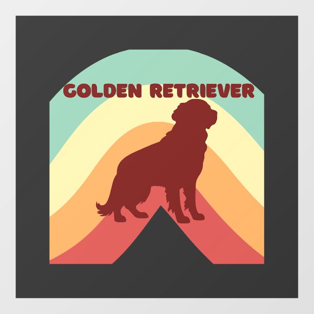 Vinilos Para Cristales Golden Retriever  (Hoja)