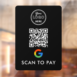 Vinilos Para Cristales Google Pay QR Code Scan para pagar el logotipo mod