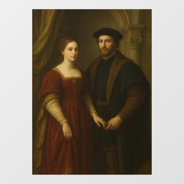 Vinilos Para Cristales Gracia del Renacimiento - Retrato de un Noblewoma (Hoja)