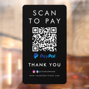 Vinilos Para Cristales Gracias a Paypal Moderno Scan para pagar el código