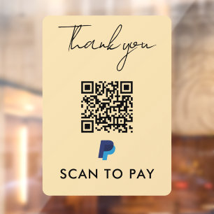 Vinilos Para Cristales Gracias a Paypal QR Code Scan para pagar la Groovy