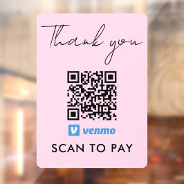 Vinilos Para Cristales Gracias Venmo Pago QR Análisis de código para paga