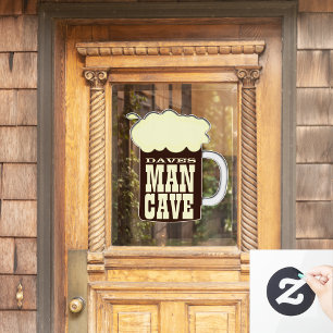 Vinilos Para Cristales Graciosa cueva de beer mug Man