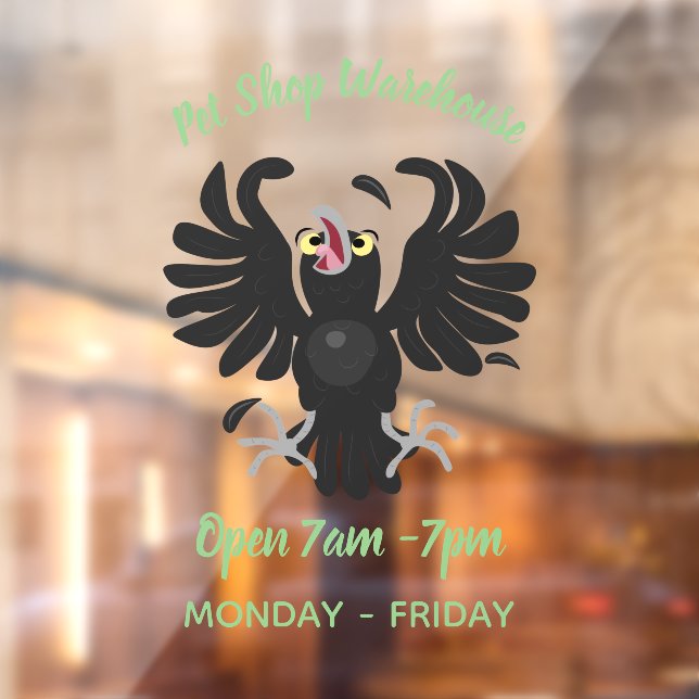 Vinilos Para Cristales Gracioso ilustracion de personalizado de cuervos l (Hoja 2)