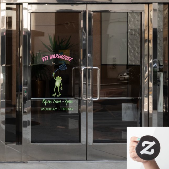 Vinilos Para Cristales Gracioso personalizado de la mosca de la sartén ve (Puerta de oficina)