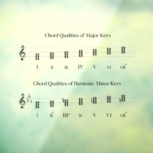 Vinilos Para Cristales Gráfica de Aprendizaje de Teoría Musical de Cali