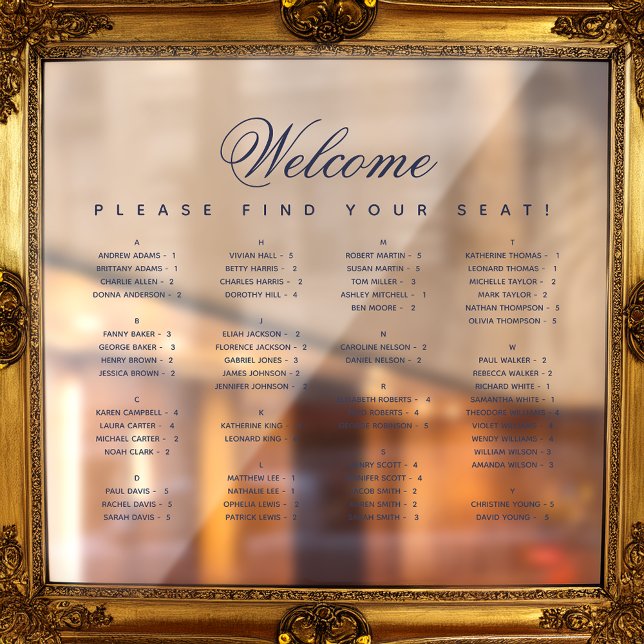 Vinilos Para Cristales Gráfico de asientos alfabético Guión azul transpar (Subido por el creador)