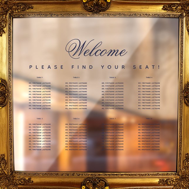 Vinilos Para Cristales Gráfico de Asientos de 8 Sillas Escritura Azul Mar (Subido por el creador)