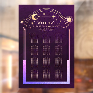 Vinilos Para Cristales Gráfico de Asientos de Boda de Ciruela Arcoíris Mí