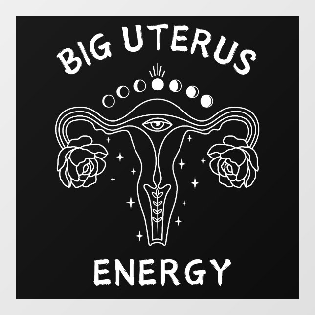 Vinilos Para Cristales Gran feminista de energía de Uterus (Hoja)