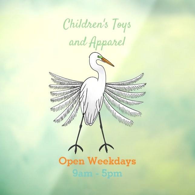 Vinilos Para Cristales Gran ilustracion de personalizado de aves de garga (Hoja 3)