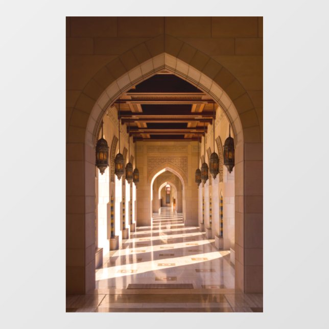 Vinilos Para Cristales Gran Mezquita del Sultán Qaboos en Mascate, Omán (Hoja)