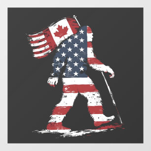 Vinilos Para Cristales Gran pie con bandera de Canadá 51ª Trump