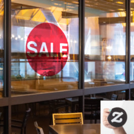 Vinilos Para Cristales Gran Rótulo de venta de ventana roja transparente