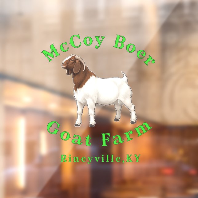 Vinilos Para Cristales Granja de cabras Boer McCoy (Hoja 2)