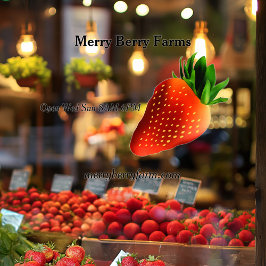 Vinilos Para Cristales Granja de fresa