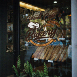 Vinilos Para Cristales Granos de panadería personalizar vintage con tonos