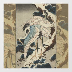 Vinilos Para Cristales Grasas en una nieve cubierta Hokusai