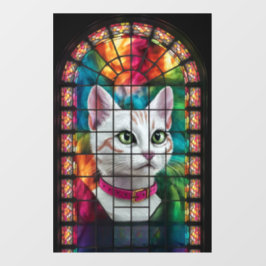 Vinilos Para Cristales Gratitud iluminada: Una ventana de vidrio manchado