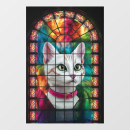 Vinilos Para Cristales Gratitud iluminada: Una ventana de vidrio manchado